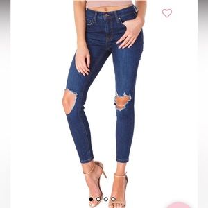 Free People Busted Knee Skinny Jeans, Size 29